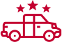 Truck with stars icon